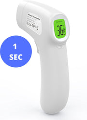 Professionele Infrarood Thermometer met Hoge Nauwkeurigheid – Temperatuur Meter - Medisch –  Koorts - Voorhoofd/Lichaam/Oor – Baby/Kinderen/Volwassenen  – Contactloos – Digitaal – Laser