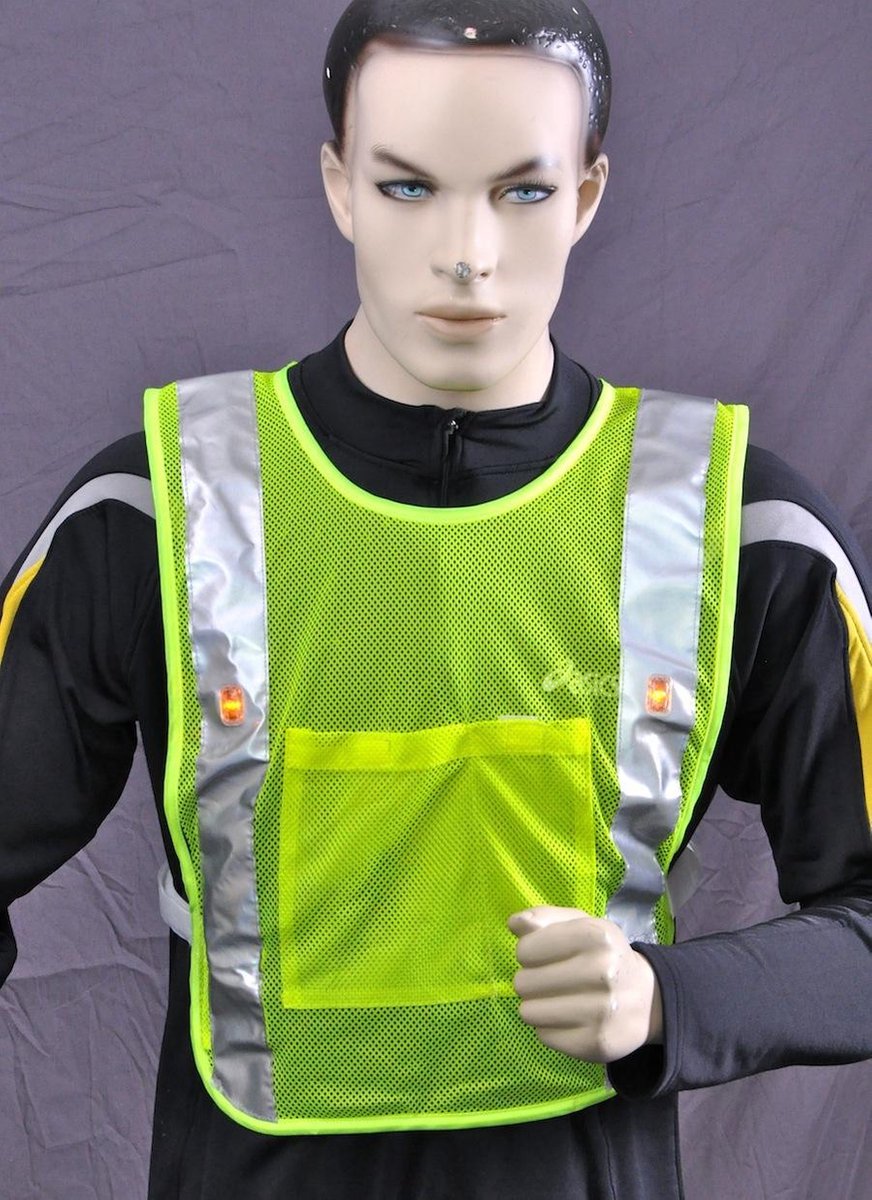 Safeways veiligheidsvest - hesje met verlichting - 6 LED - HiViz reflecterend