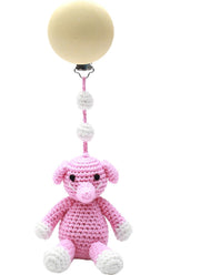 Naturezoo Kinderwagenhanger Olifant 20 Cm Roze