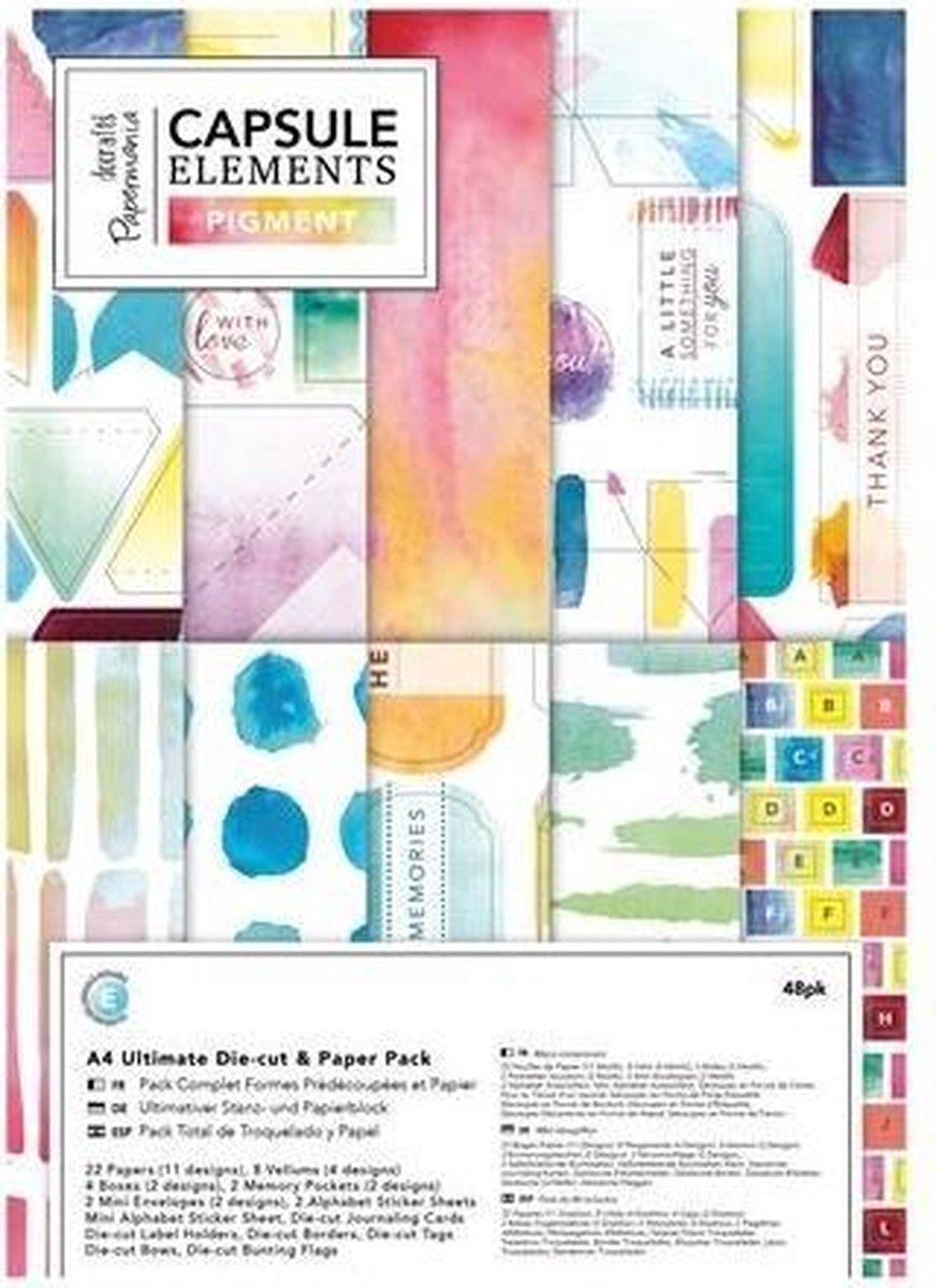 A4 Ultimate Mal-Snij & Papierpak  (48-pak) - Capsule - Elements Pigment