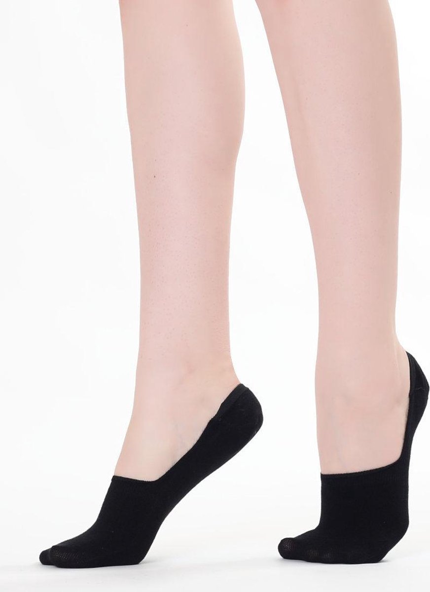 Topsocks no-show sneakersokken bamboe 2-pack - zwart - 43/46