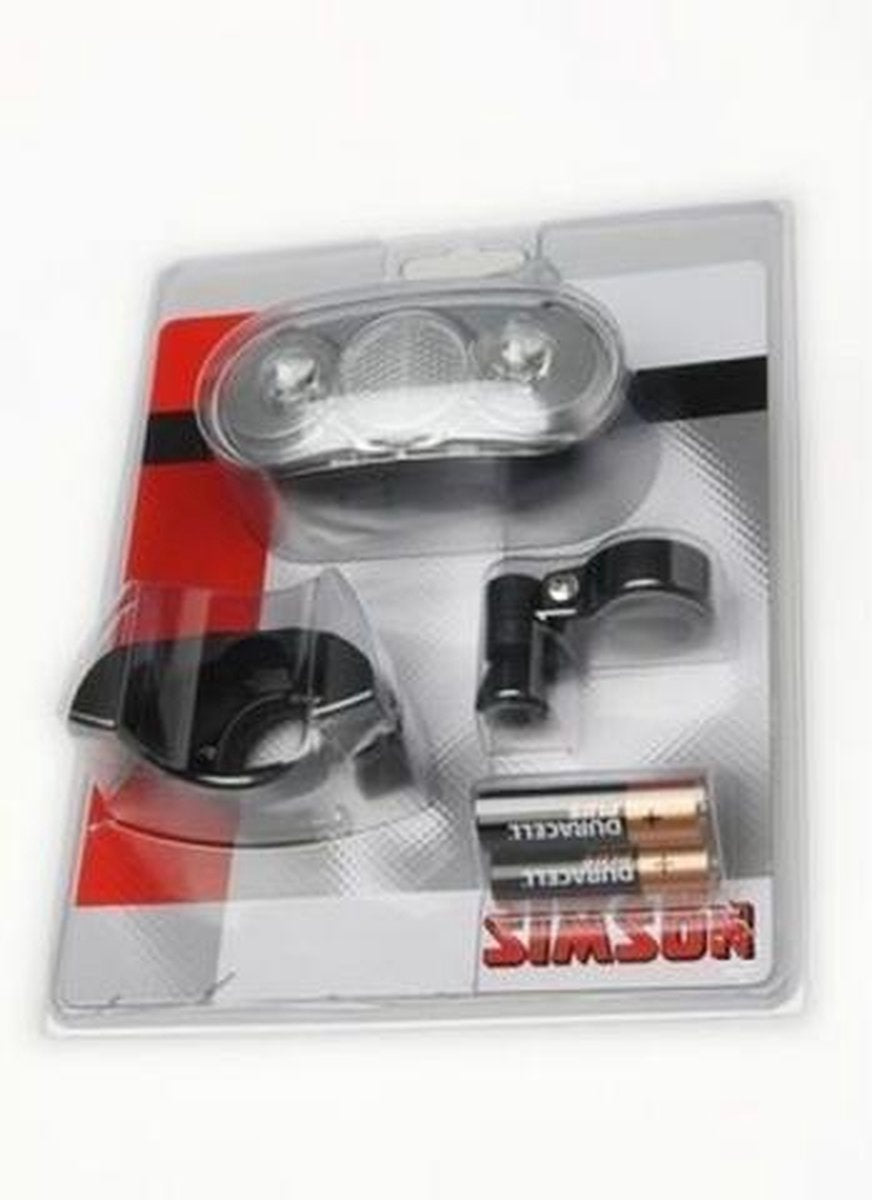 Simson Batterijkoplamp Basta Scope met centrale stuurhouder