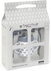 Smallstuff Eetset Hondje Melamine 3-delig Grijs/wit