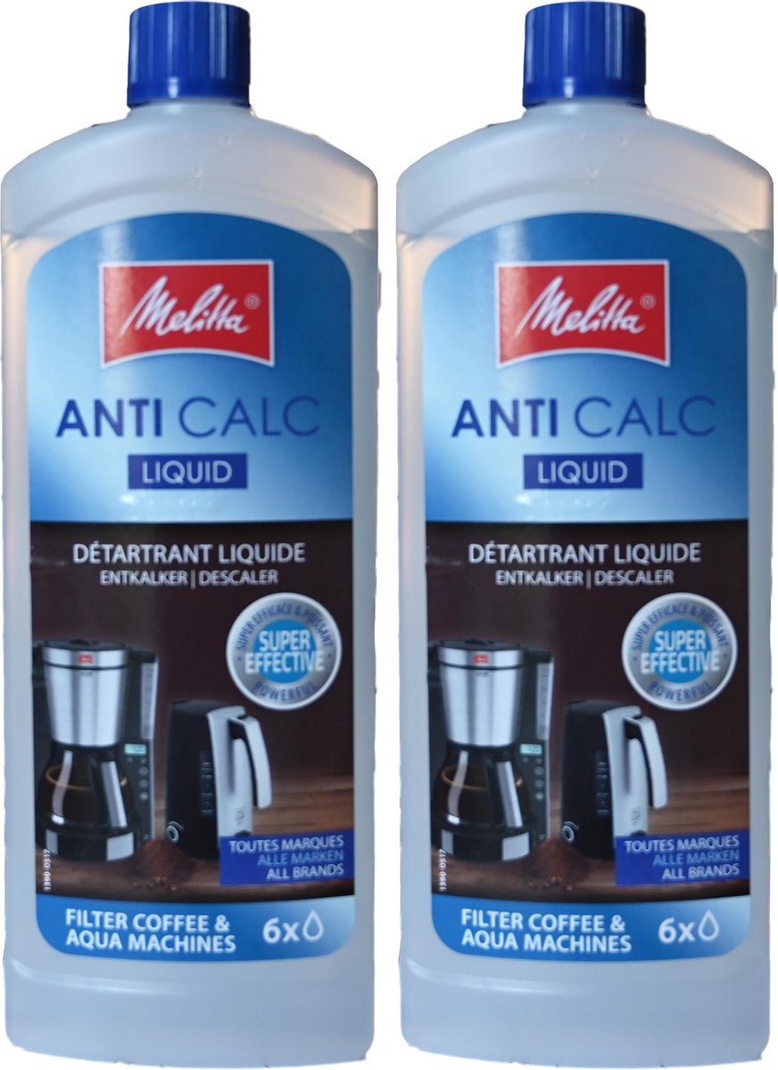 Melitta anti calc vloeistof - anti kalk vloeistof - ontkalker - 2 stuks