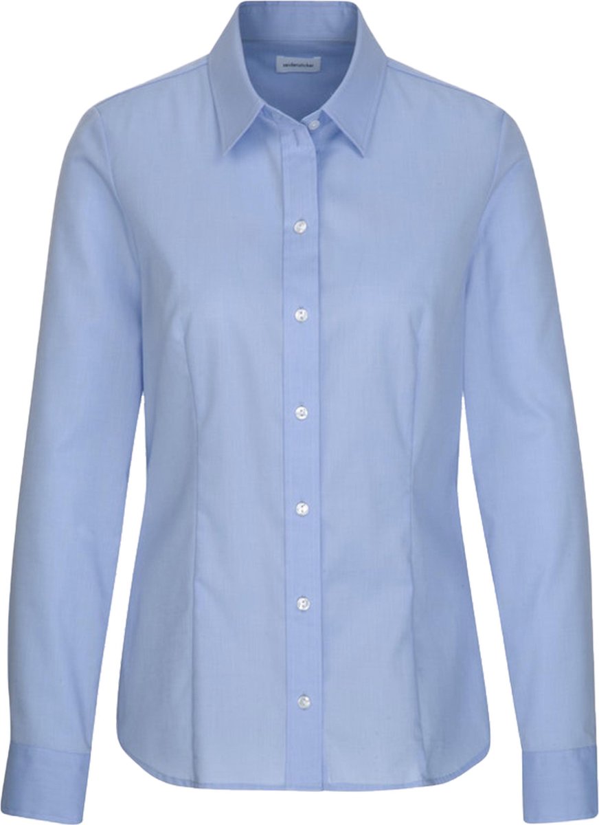 Seidensticker dames blouse regular fit - lichtblauw -  Maat: 54