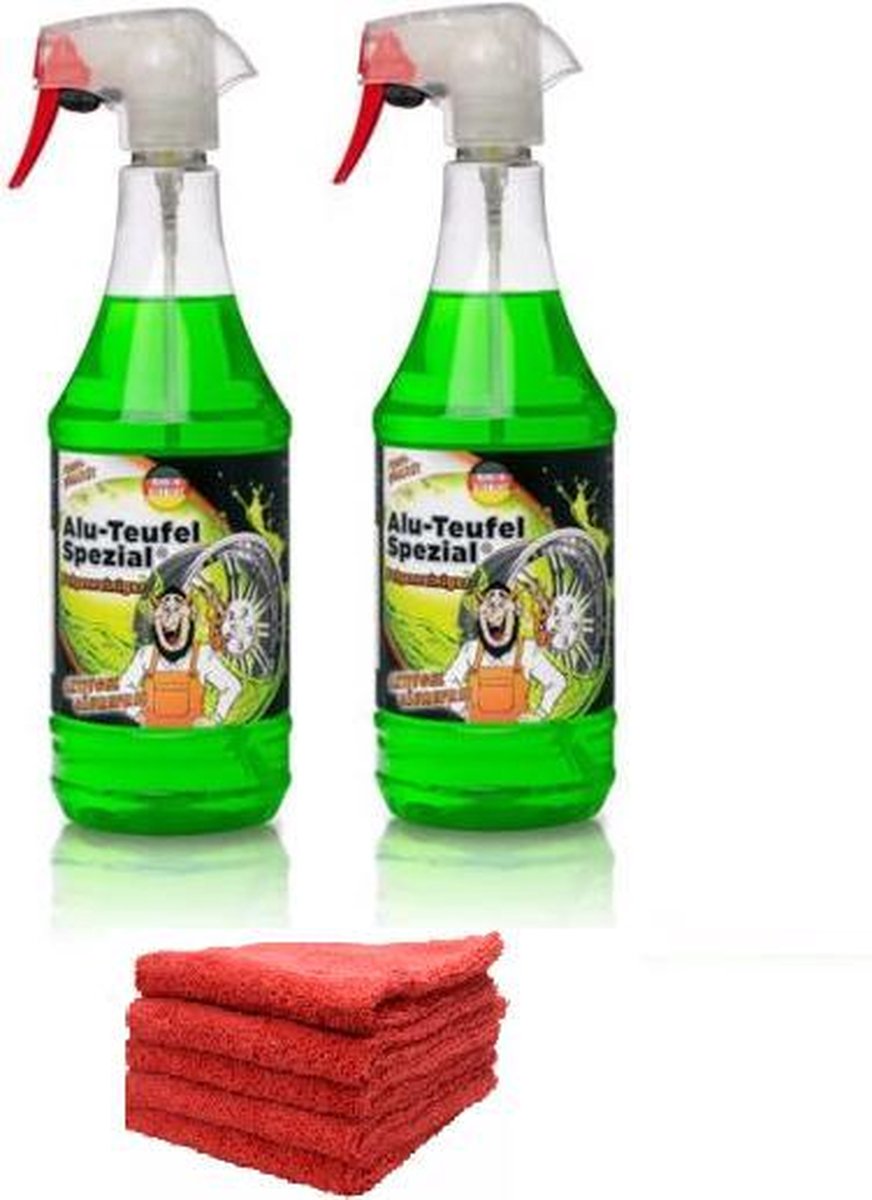 Alu Teufel Speciaal Velgenreiniger 2 x 1L + 10 microvezel