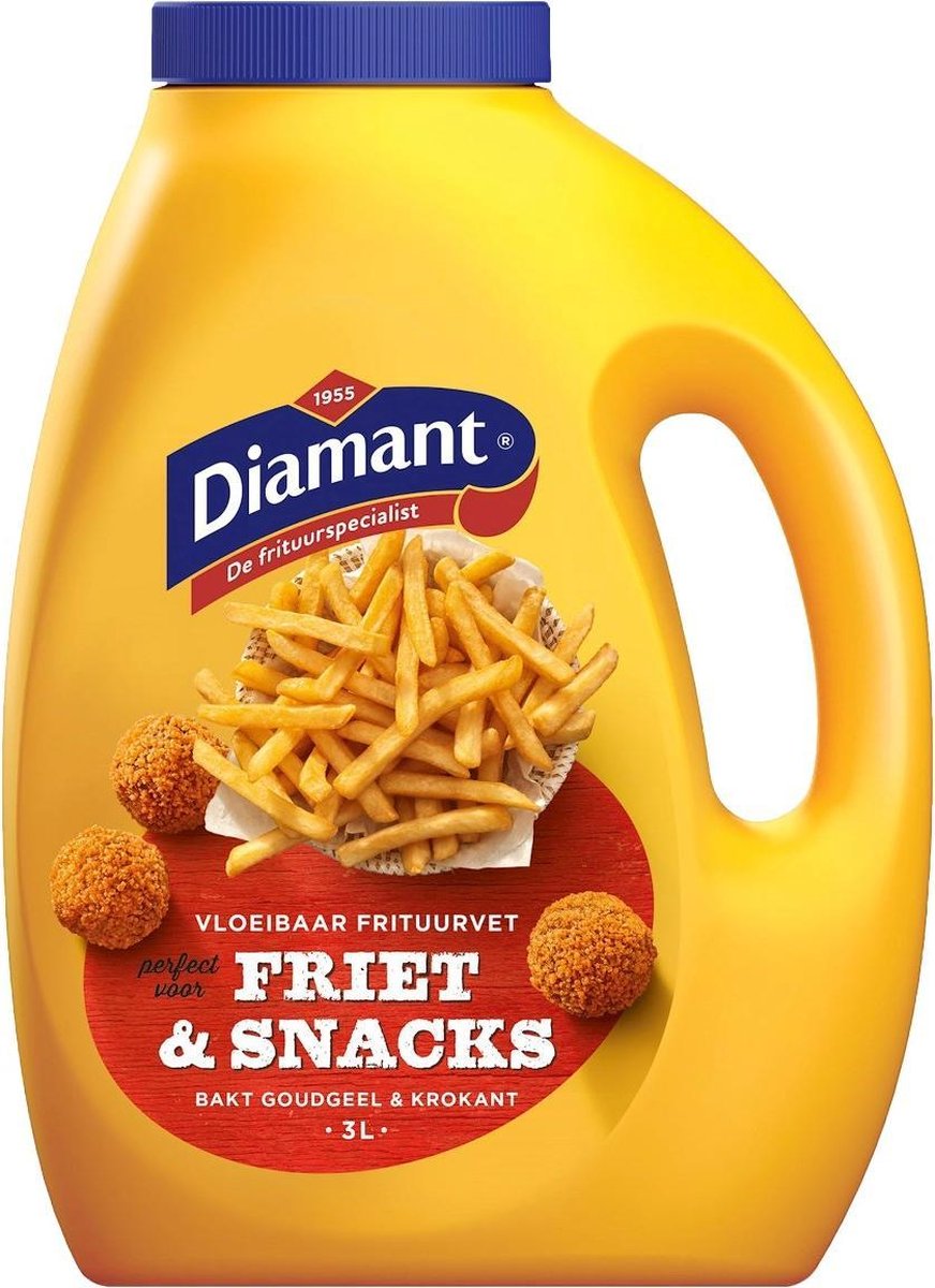 3 liter diamant vloeibaar frituurvet frietvet glutenvrij perfect voor extra krokante friet