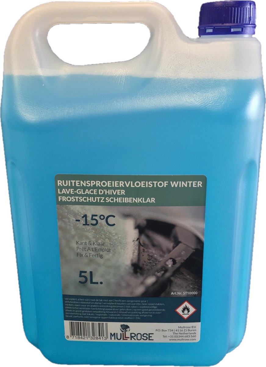 Mullrose Ruitensproeiervloeistof Winter 5 liter