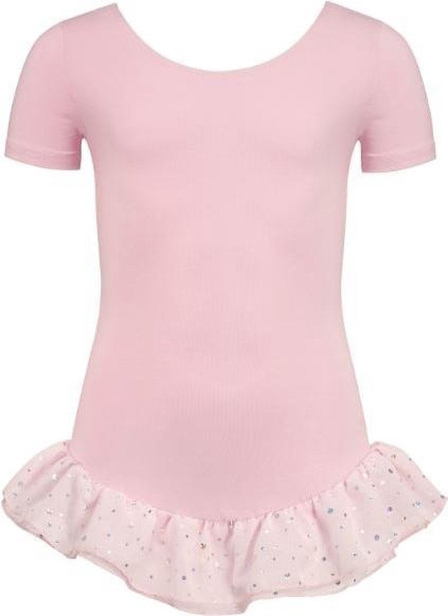 Papillon Balletpakje Korte Mouw Met Glitter Roze Maat 164