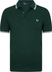 Fred Perry M3600 polo twin tipped shirt - heren polo Ivy / Snow White -  Maat: 3XL