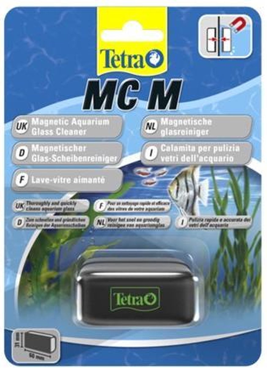 Tetra algenmagneet voor zuiver glas maat M  60x31mm
