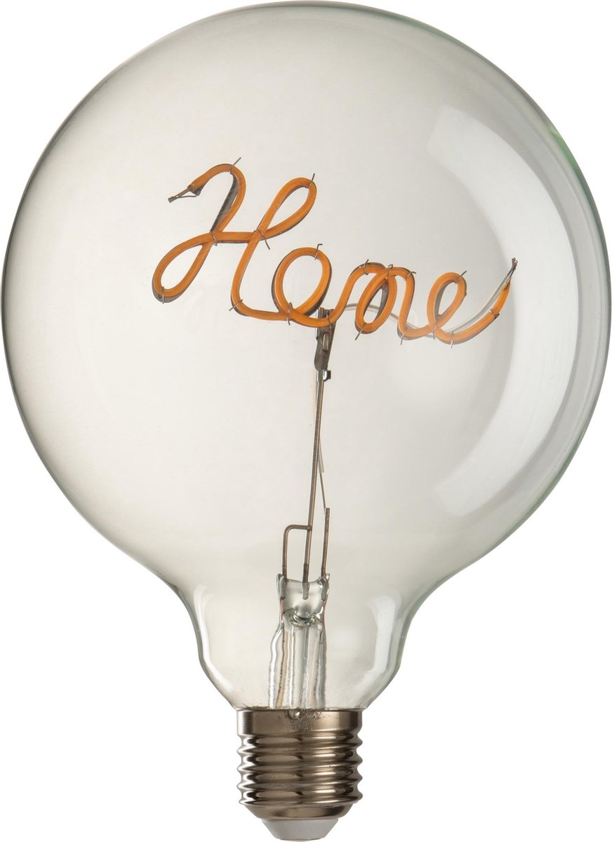 J-Line Ledlamp In Doos Home Glas Geel/Transparant E27