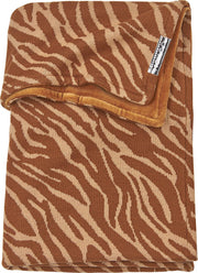 Meyco Zebra met velvet ledikantdeken - 100x150 cm - Camel