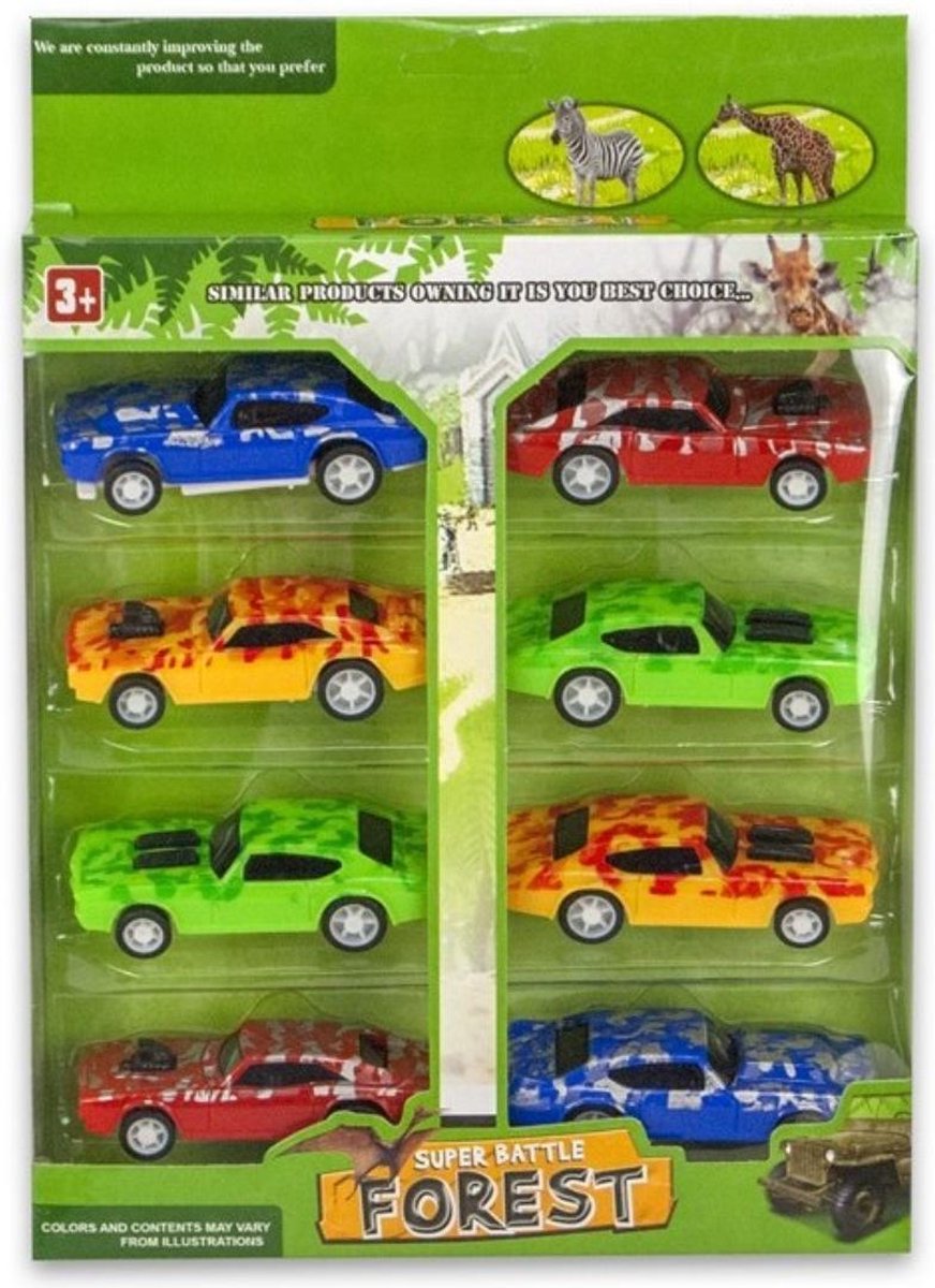 Car Military 8cm Pull Back 8 pieces 18