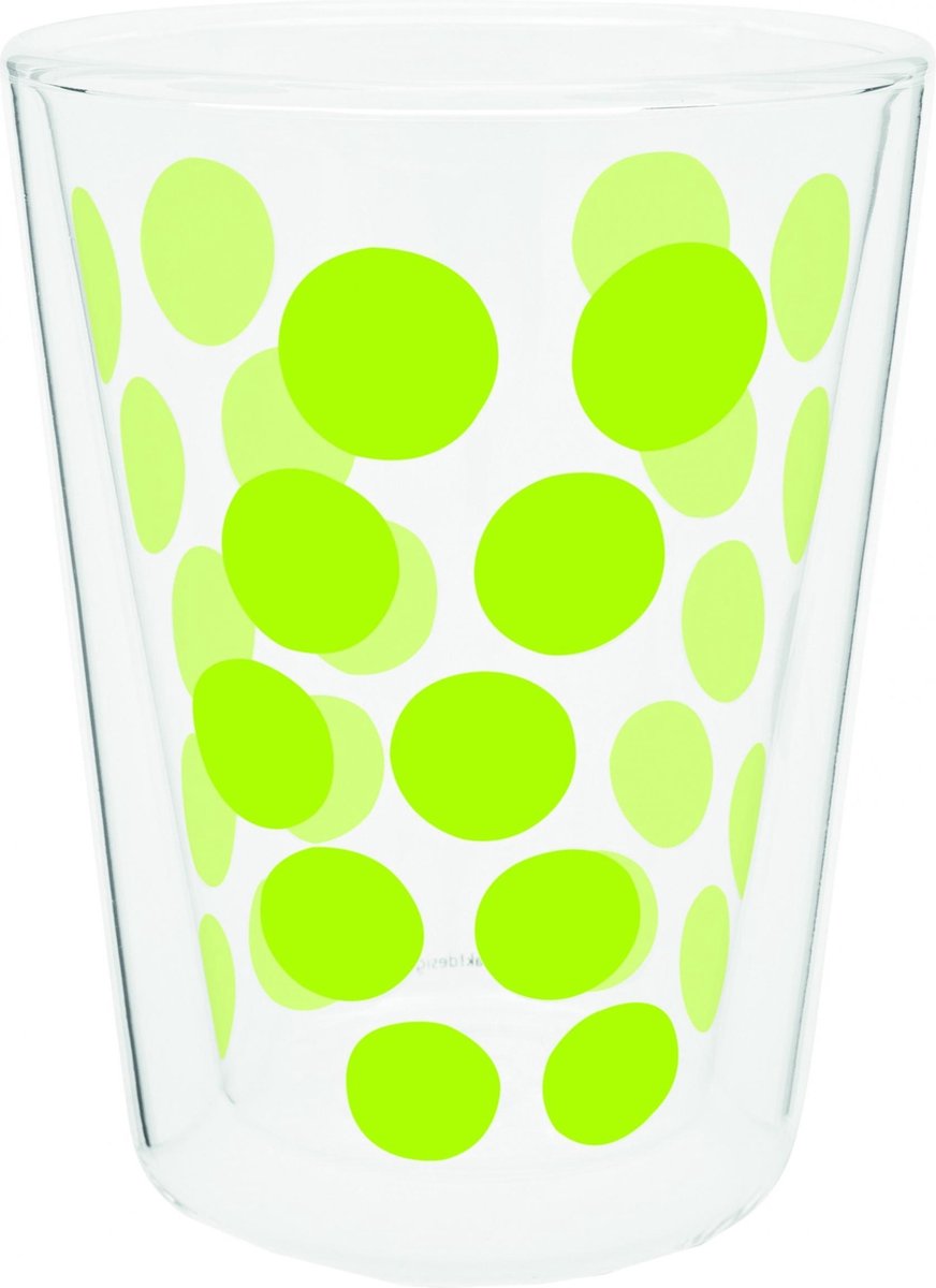 Zak!Designs Dotdot Theebeker - Dubbelwandig - 35 cl - Groen