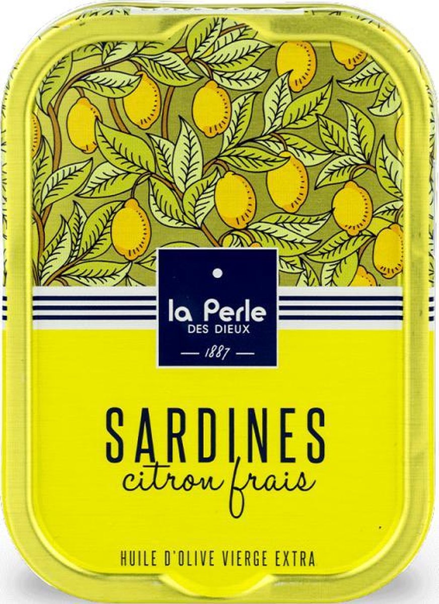 Sardientjes in blik La Perle des Dieux Sardines Citron