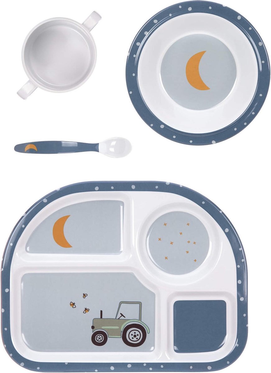 Lässig Kinderservies set melamine - Adventure Tractor