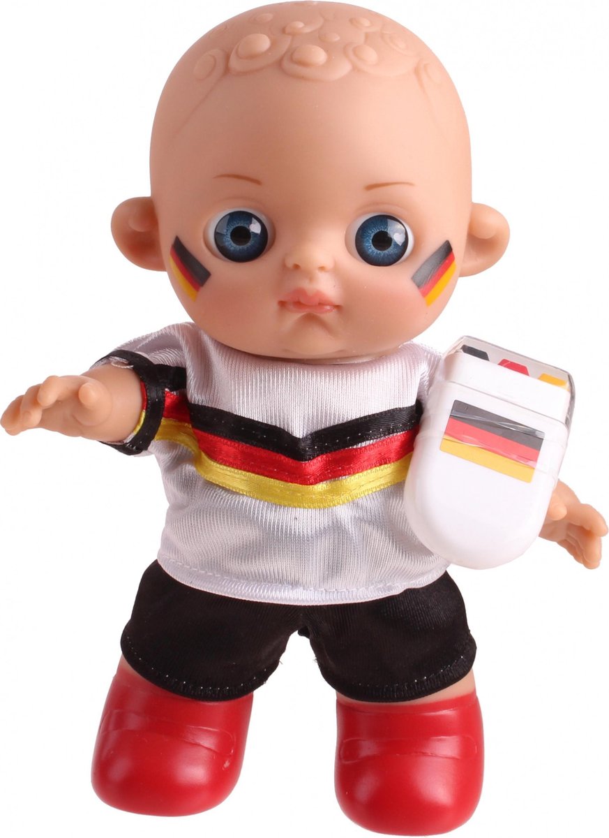 Falca Voetbal Babypop Met Schmink Duitsland 20 Cm