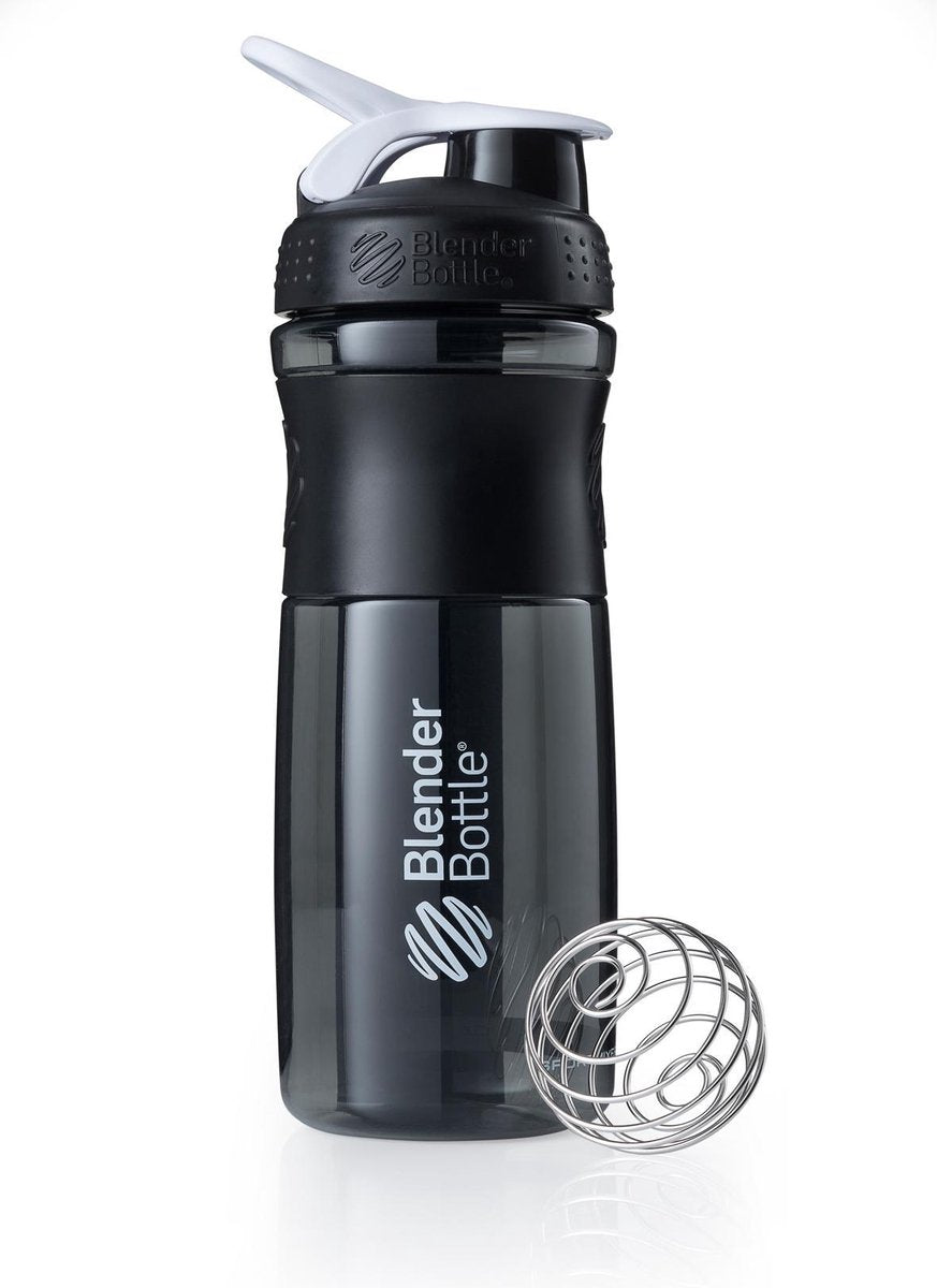 BlenderBottle™ SPORTMIXER Big Zwart/Wit met oog - Eiwitshaker / Bidon / Shakebeker  - 820 ml