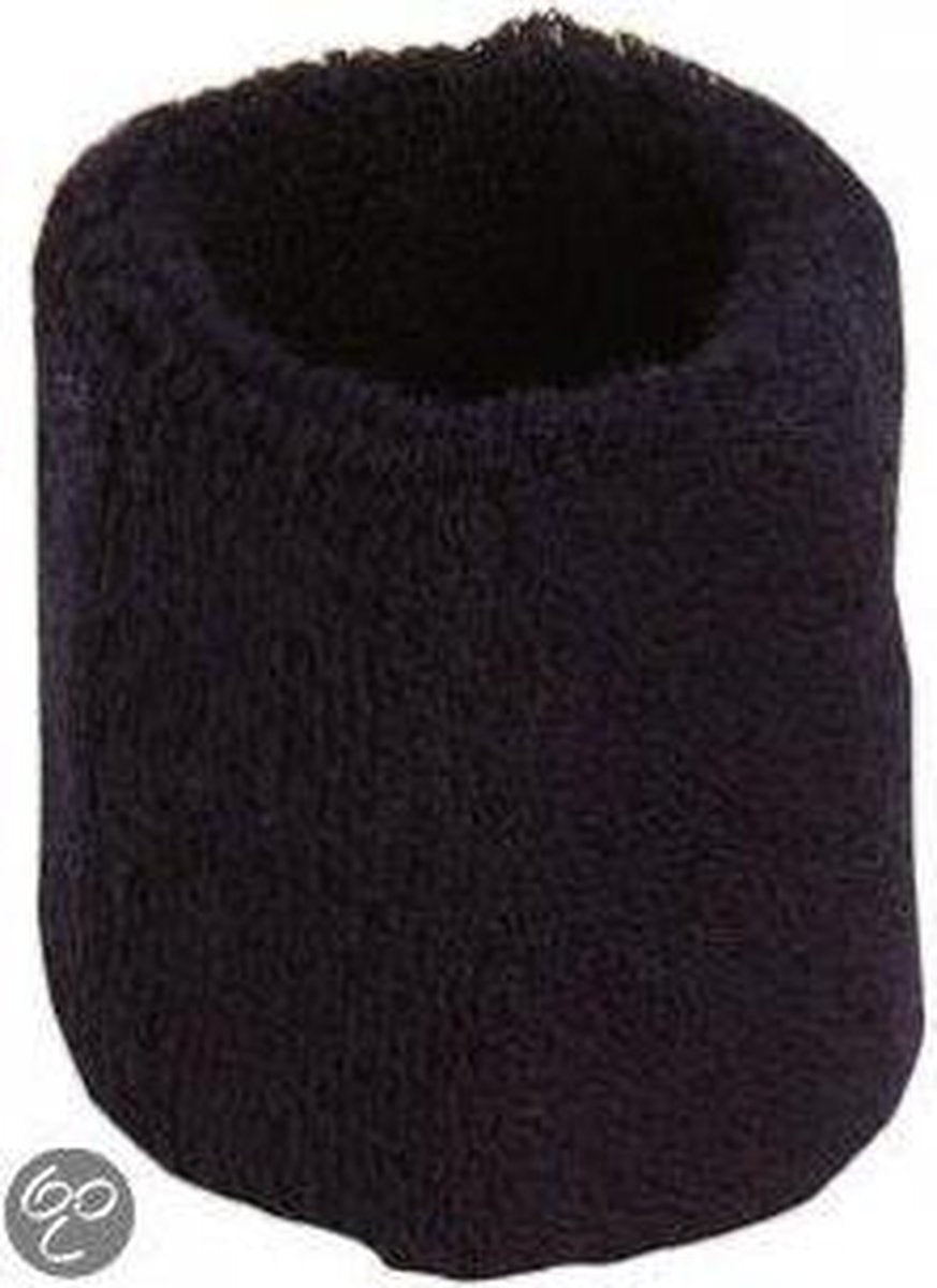 Benza Pols Zweetbandjes - Donkerblauw 6 cm - 2 stuks