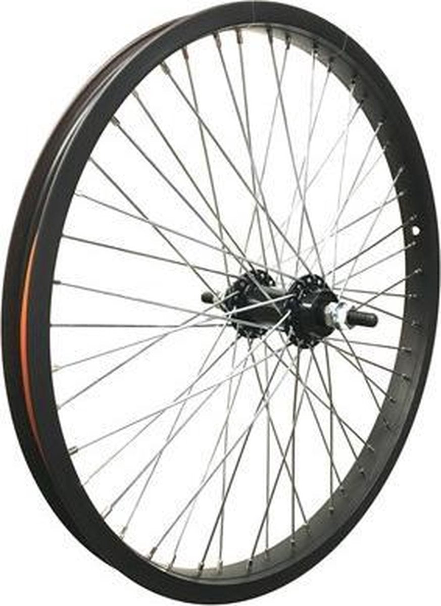 V-wiel 20x2.125 alu freestyle 48 spaaks zwart