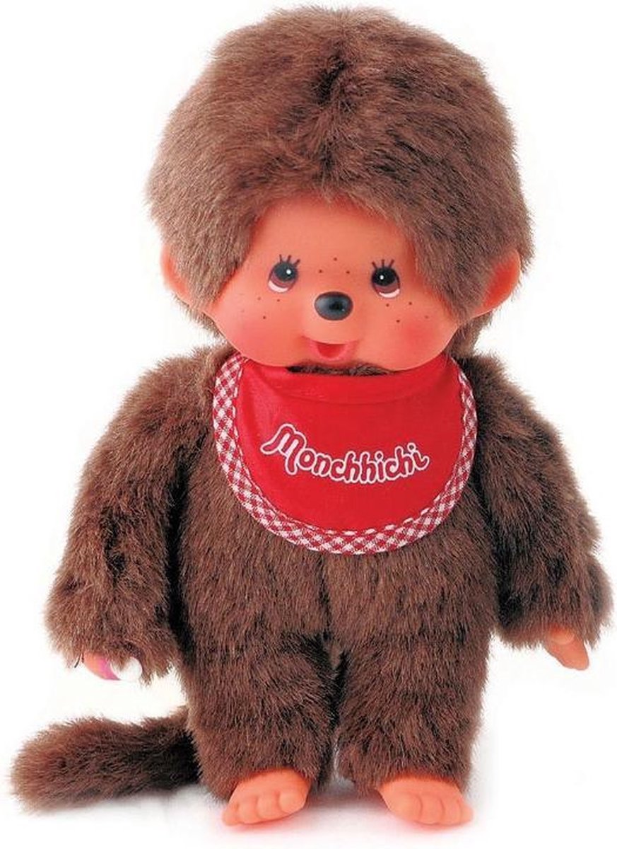Monchhichi Jongen Rood met Slab 20 cm