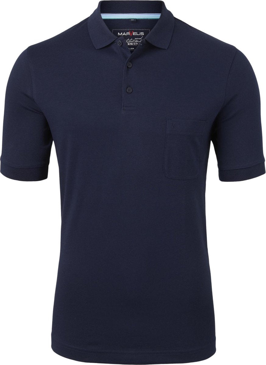 Marvelis Modern Fit poloshirt - Quick Dry - marine blauw -  Maat: XXL