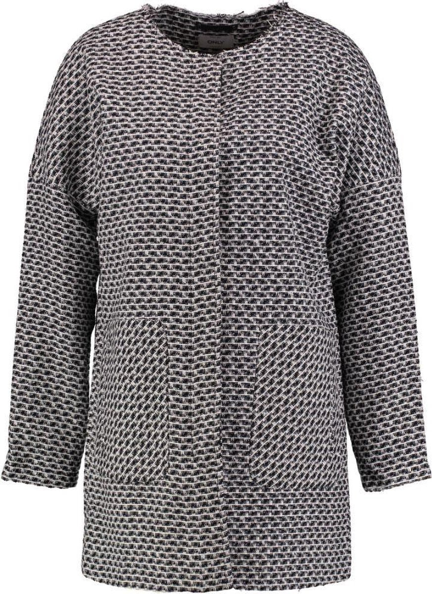 Only gevoerde boucle zomerjas knopensluiting - Maat S