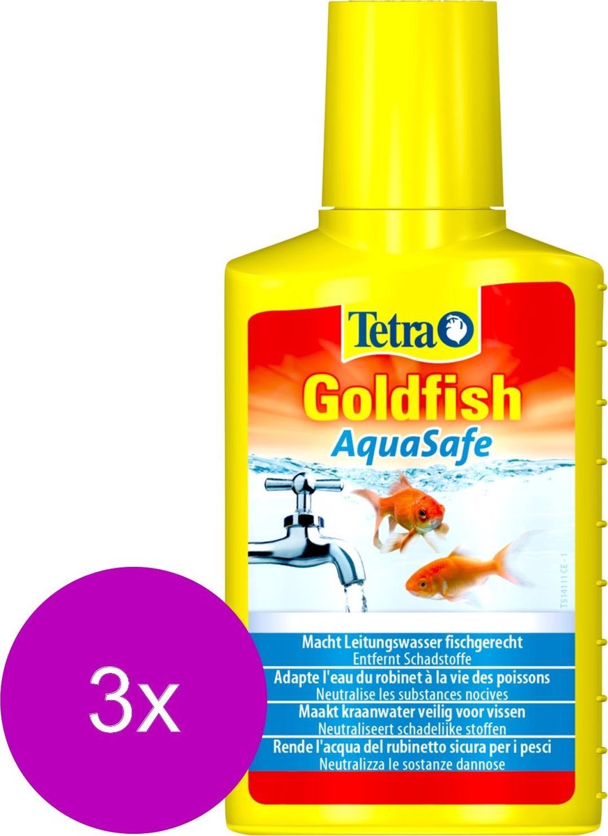 Tetra Aqua Aquasafe Goldfish - Waterverbeteraars - 3 x 100 ml