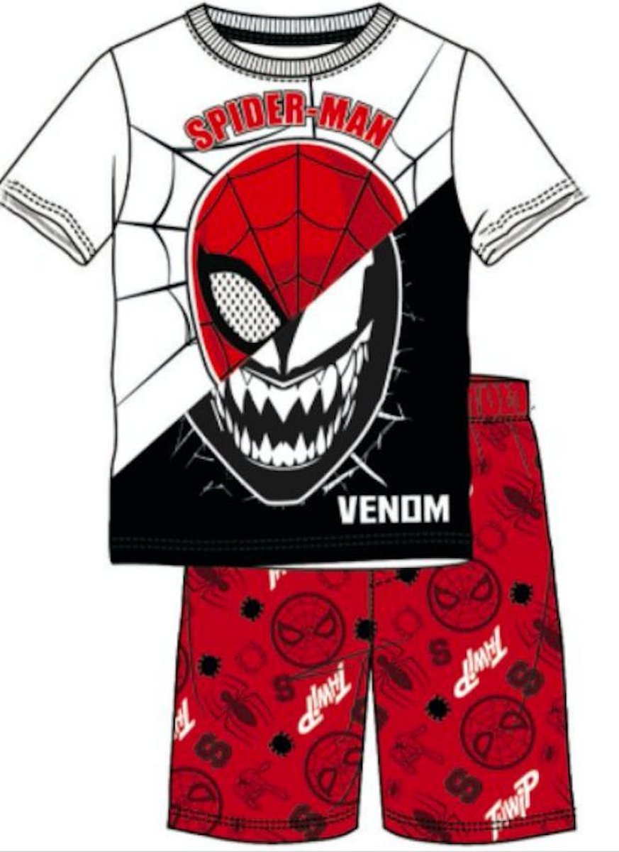 Spiderman Jongens Pyjama - wit - Maat 104