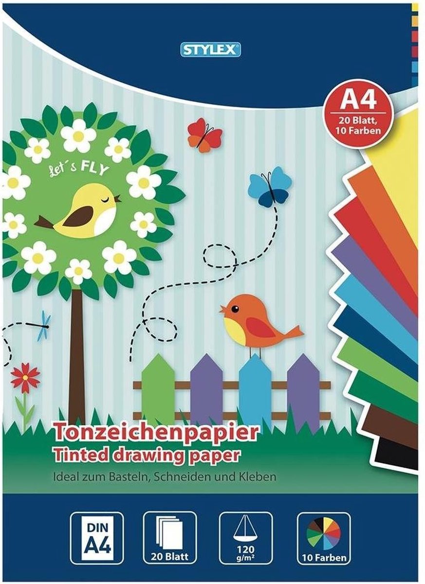 Stylex Hobby Papier A4 10 Kleuren 20 Stuks