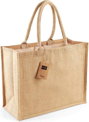 Jute boodschappentas/shopper naturel 42 x 33 x 19 cm - Naturel goodiebag 21 liter