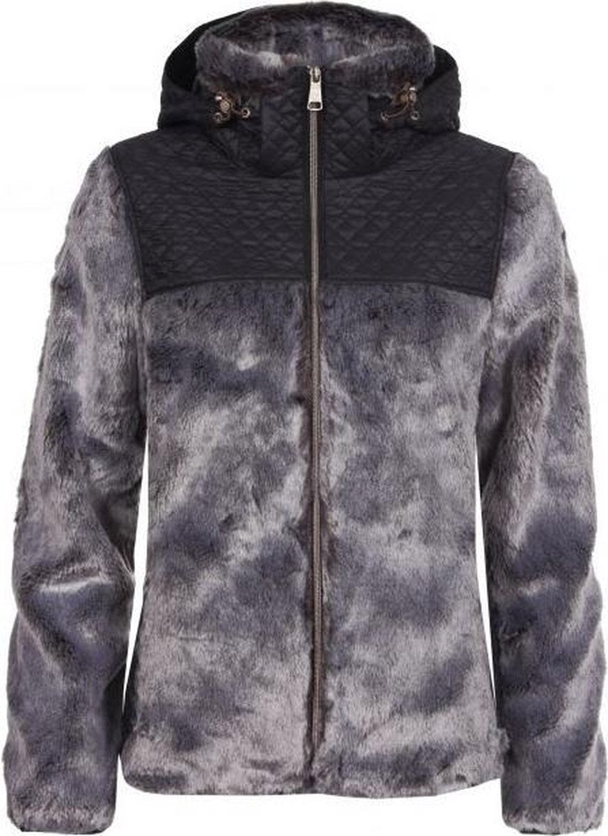 Luhta Hooded Vest Ilmi - Zwart/Grijs - Dames - maat 40