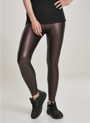 Urban Classics Legging -S- Faux Leather Bordeaux rood
