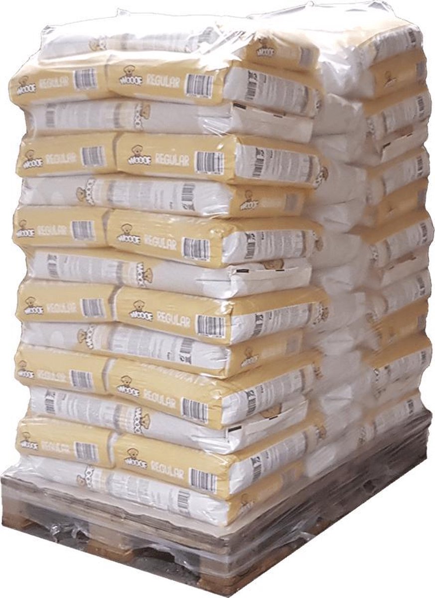 WOOOF Regular op Pallet - Geperst hondenvoer - Geperste hondenbrokken - Droogvoer - 39 x 18KG