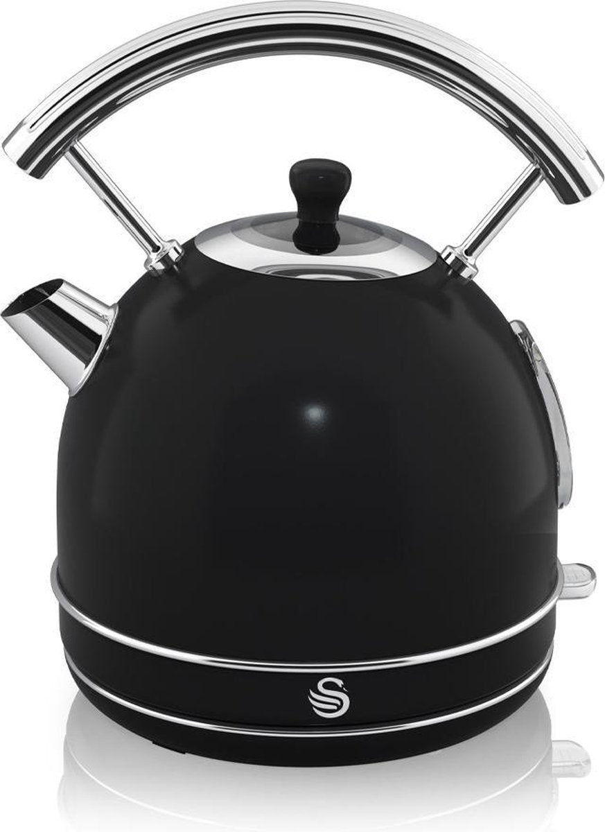 Swan Retro Waterkoker 1.8 Liter Zwart