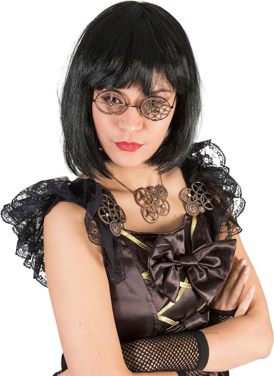 ESPA - Bronzen ronde Steampunk bril - Accessoires > Brillen
