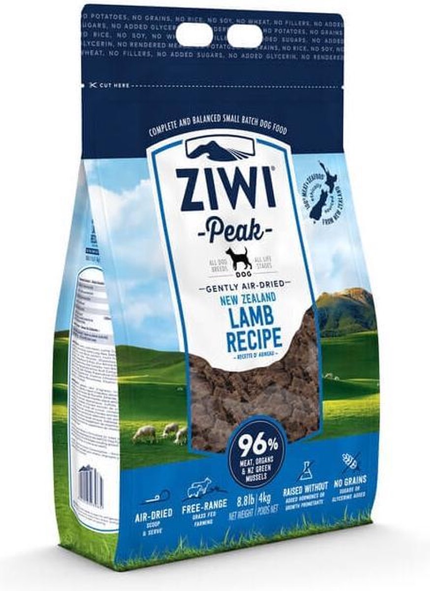 Ziwi Peak Hondenvoeding Air-Dried Lamb 4 kg.
