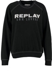 Replay zwarte oversized sweater - valt ruim - Maat XXS