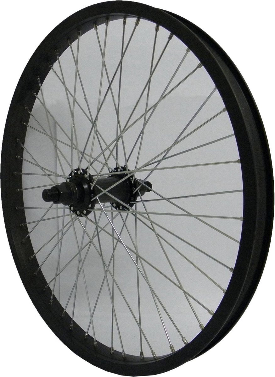 Voorwiel 20 Freestyle 14mm as 48-gts zwart