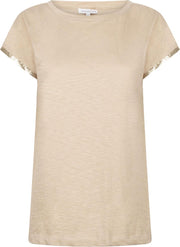 Tramontana | T-Shirt Sequins | Sand | Maat M