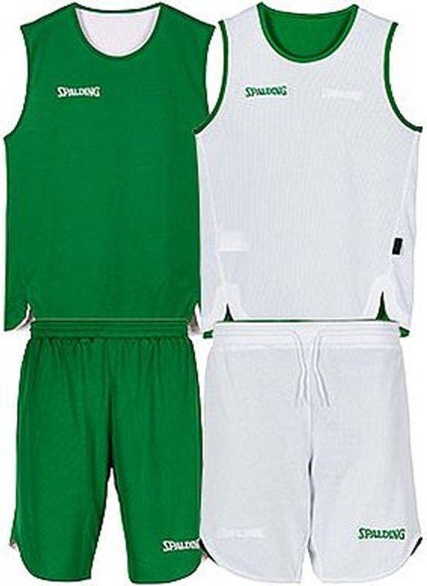 Spalding Double Face Reversible Basketbalset Kinderen - Groen / Wit | Maat: 116