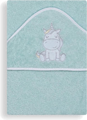 Interbaby Badcape Eenhoorn Junior 100 Cm Katoen Groen
