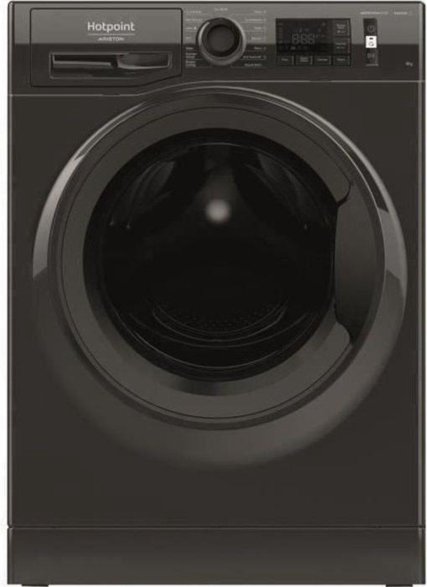HOTPOINT NM11823BKFRN Natis frontwasmachine - 8 kg - Klasse A +++ - 1200 tpm - Zwart