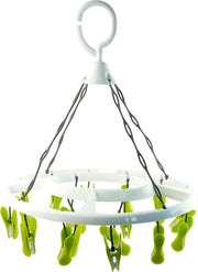 LaundrySpecialist® Handige droogcarrousel met 16 soft-grip wasknijpers ca. 34x26 cm
