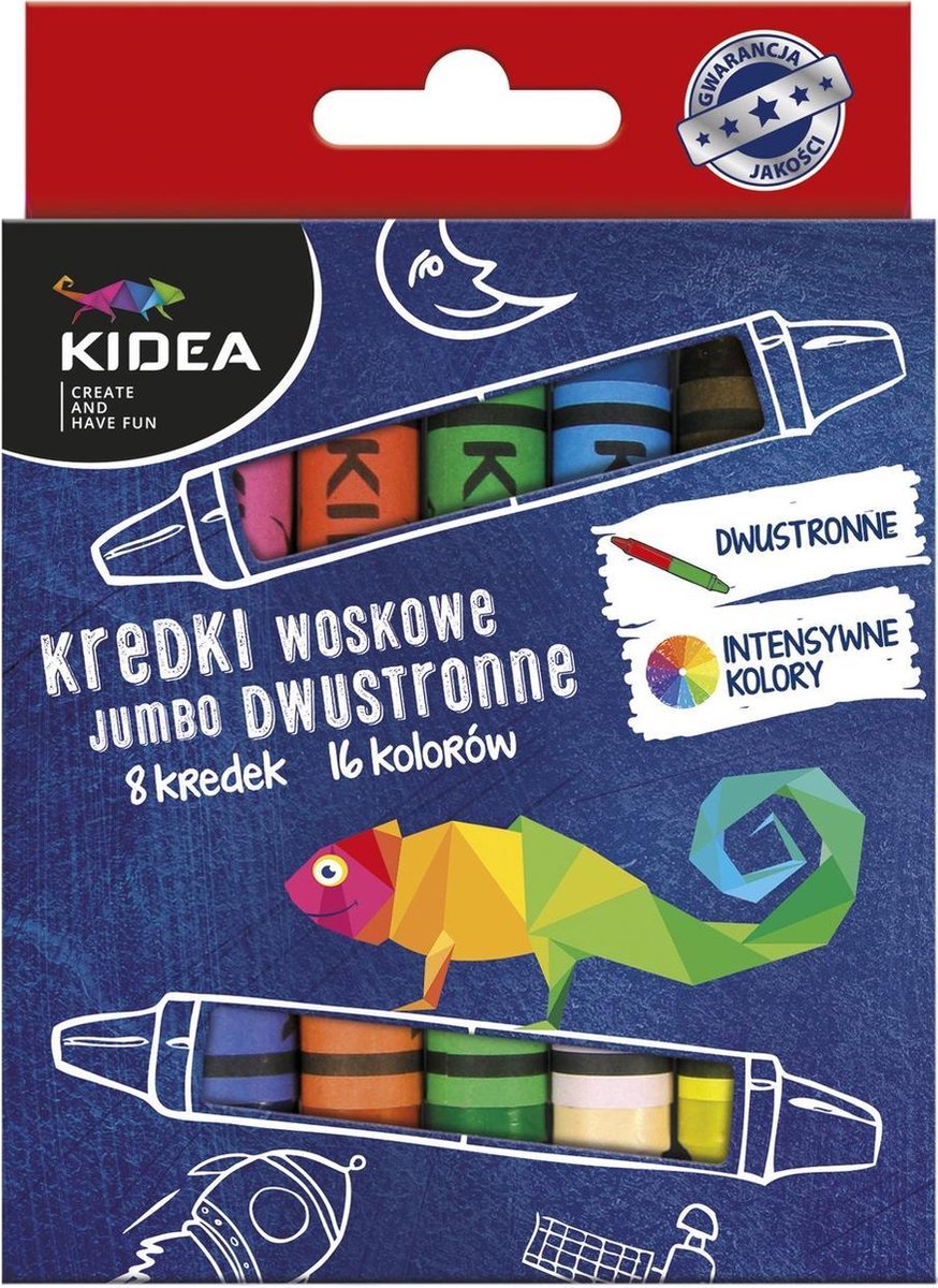 Kidea Krijtjes 8 Stuks 16 Kleuren