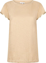 Tramontana | T-Shirt Sequins | Sand | Maat L