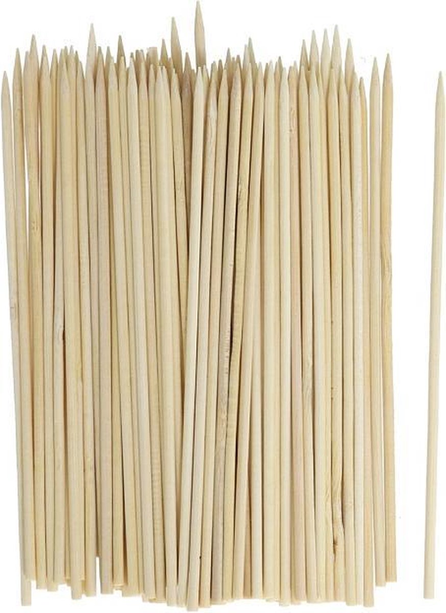 Gerimport Barbecuespiezen 15 Cm Bamboe Naturel 100 Stuks