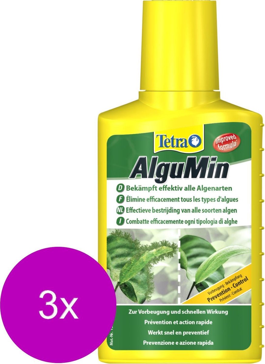 Tetra Aqua Algumin Bio Algenremmer - Algenmiddelen - 3 x 100 ml