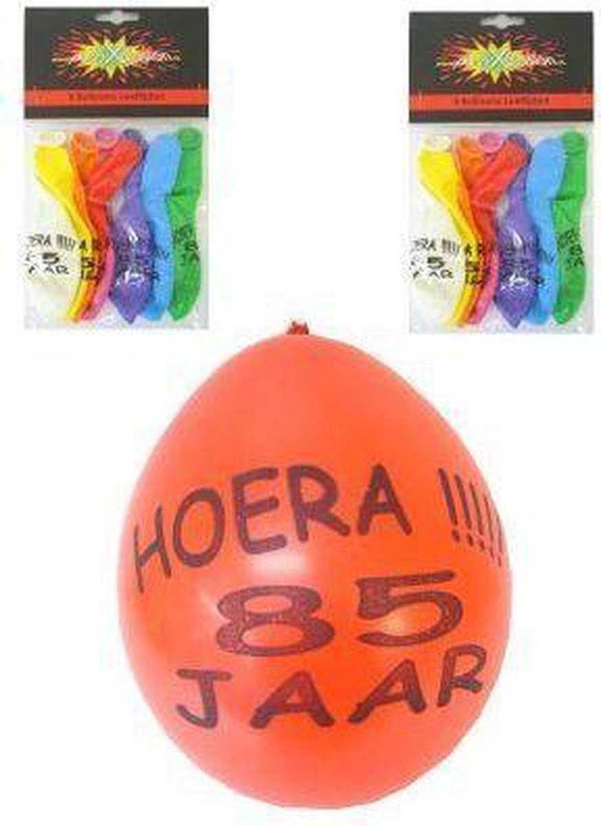Ballonnen 85 jaar 8 stuks